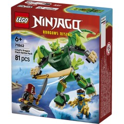 LEGO NINJAGO 71862 Battle Pack Mech Drago di Lloyd, Giocattolo Ninja con Action Figure e 3 Minifigure, Regalo per Bambini 6+