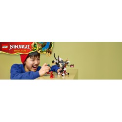 LEGO NINJAGO 71863 Zilvar e Grimtak la Bestia Drago, Giocattolo Ninja con Action Figure e 3 Minifigure, Regalo per Bambini 7+
