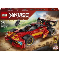LEGO NINJAGO 71867 Super-Bolide Ninja X-1 - 15° Anniversario, Modello Auto con Moto Giocattolo e 3 Minifigure, Regalo per 14+