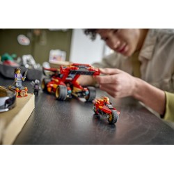 LEGO NINJAGO 71867 Super-Bolide Ninja X-1 - 15° Anniversario, Modello Auto con Moto Giocattolo e 3 Minifigure, Regalo per 14+