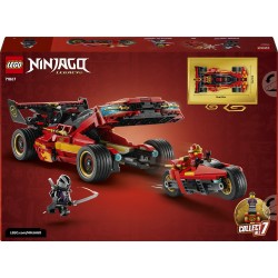 LEGO NINJAGO 71867 Super-Bolide Ninja X-1 - 15° Anniversario, Modello Auto con Moto Giocattolo e 3 Minifigure, Regalo per 14+
