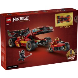 LEGO NINJAGO 71867 Super-Bolide Ninja X-1 - 15° Anniversario, Modello Auto con Moto Giocattolo e 3 Minifigure, Regalo per 14+