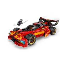 LEGO NINJAGO 71867 Super-Bolide Ninja X-1 - 15° Anniversario, Modello Auto con Moto Giocattolo e 3 Minifigure, Regalo per 14+