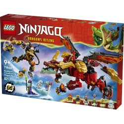 LEGO NINJAGO 71868 Mech Drago Mutaforma di Wyldfyre, Action Figure Giocattolo 2in1 con Mech e 6 Minifigure, Regalo Bambini 9+
