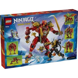 LEGO NINJAGO 71868 Mech Drago Mutaforma di Wyldfyre, Action Figure Giocattolo 2in1 con Mech e 6 Minifigure, Regalo Bambini 9+