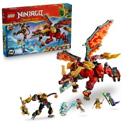 LEGO NINJAGO 71868 Mech Drago Mutaforma di Wyldfyre, Action Figure Giocattolo 2in1 con Mech e 6 Minifigure, Regalo Bambini 9+