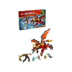 LEGO NINJAGO 71868 Mech Drago Mutaforma di Wyldfyre, Action Figure Giocattolo 2in1 con Mech e 6 Minifigure, Regalo Bambini 9+