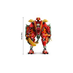 LEGO NINJAGO 71868 Mech Drago Mutaforma di Wyldfyre, Action Figure Giocattolo 2in1 con Mech e 6 Minifigure, Regalo Bambini 9+