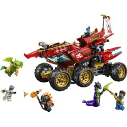 LEGO NINJAGO 71869 Bounty di Terra, Giocattolo 3 in 1 Trasformabile in Nave Volante, Macchina e Moto, Regalo per Bambini 9+