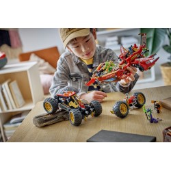 LEGO NINJAGO 71869 Bounty di Terra, Giocattolo 3 in 1 Trasformabile in Nave Volante, Macchina e Moto, Regalo per Bambini 9+