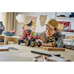 LEGO NINJAGO 71869 Bounty di Terra, Giocattolo 3 in 1 Trasformabile in Nave Volante, Macchina e Moto, Regalo per Bambini 9+