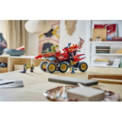 LEGO NINJAGO 71869 Bounty di Terra, Giocattolo 3 in 1 Trasformabile in Nave Volante, Macchina e Moto, Regalo per Bambini 9+