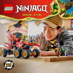 LEGO NINJAGO 71869 Bounty di Terra, Giocattolo 3 in 1 Trasformabile in Nave Volante, Macchina e Moto, Regalo per Bambini 9+