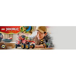 LEGO NINJAGO 71869 Bounty di Terra, Giocattolo 3 in 1 Trasformabile in Nave Volante, Macchina e Moto, Regalo per Bambini 9+