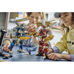 LEGO NINJAGO 71870 Mech Titanici Gemelli, Giocattolo con 2 Action Figure e 3 Minifigure, Regalo per Bambini da 12+ Anni
