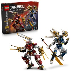 LEGO NINJAGO 71870 Mech Titanici Gemelli, Giocattolo con 2 Action Figure e 3 Minifigure, Regalo per Bambini da 12+ Anni