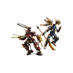 LEGO NINJAGO 71870 Mech Titanici Gemelli, Giocattolo con 2 Action Figure e 3 Minifigure, Regalo per Bambini da 12+ Anni