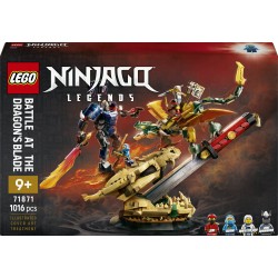 LEGO NINJAGO 71871 Battaglia alla Lama del Drago, Giocattolo con Drago, Action Figure e 4 Minifigure, Regalo per Bambini 9+