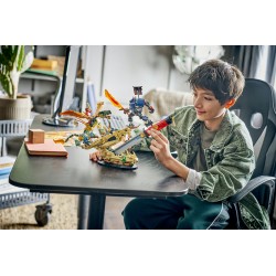 LEGO NINJAGO 71871 Battaglia alla Lama del Drago, Giocattolo con Drago, Action Figure e 4 Minifigure, Regalo per Bambini 9+