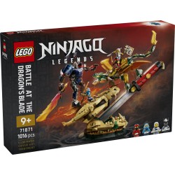 LEGO NINJAGO 71871 Battaglia alla Lama del Drago, Giocattolo con Drago, Action Figure e 4 Minifigure, Regalo per Bambini 9+