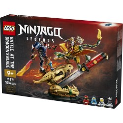 LEGO NINJAGO 71871 Battaglia alla Lama del Drago, Giocattolo con Drago, Action Figure e 4 Minifigure, Regalo per Bambini 9+