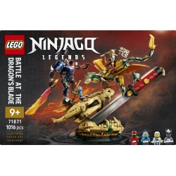 LEGO NINJAGO 71871 Battaglia alla Lama del Drago, Giocattolo con Drago, Action Figure e 4 Minifigure, Regalo per Bambini 9+