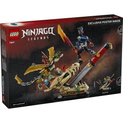 LEGO NINJAGO 71871 Battaglia alla Lama del Drago, Giocattolo con Drago, Action Figure e 4 Minifigure, Regalo per Bambini 9+