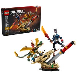 LEGO NINJAGO 71871 Battaglia alla Lama del Drago, Giocattolo con Drago, Action Figure e 4 Minifigure, Regalo per Bambini 9+