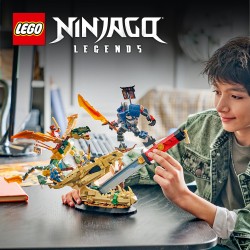 LEGO NINJAGO 71871 Battaglia alla Lama del Drago, Giocattolo con Drago, Action Figure e 4 Minifigure, Regalo per Bambini 9+