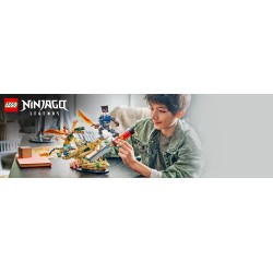 LEGO NINJAGO 71871 Battaglia alla Lama del Drago, Giocattolo con Drago, Action Figure e 4 Minifigure, Regalo per Bambini 9+