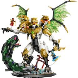 LEGO NINJAGO 71872 Battaglia dell’Ultra Drago, Giocattolo con Action Figure a 4 Teste, Serpente e 4 Minifigure, Regalo da 12+
