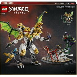 LEGO NINJAGO 71872 Battaglia dell’Ultra Drago, Giocattolo con Action Figure a 4 Teste, Serpente e 4 Minifigure, Regalo da 12+