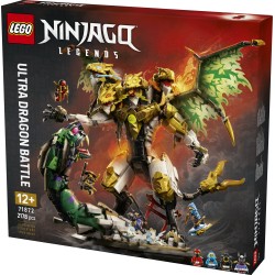 LEGO NINJAGO 71872 Battaglia dell’Ultra Drago, Giocattolo con Action Figure a 4 Teste, Serpente e 4 Minifigure, Regalo da 12+
