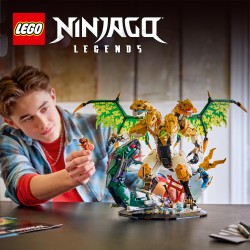 LEGO NINJAGO 71872 Battaglia dell’Ultra Drago, Giocattolo con Action Figure a 4 Teste, Serpente e 4 Minifigure, Regalo da 12+
