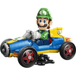 LEGO 72050 Mario Kart: Luigi e Mach 8, Kit per Adulti con Personaggio Nintendo e Auto, Gadget da Collezione, Regalo per Gamer