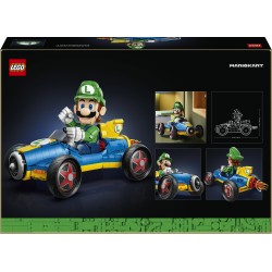 LEGO 72050 Mario Kart: Luigi e Mach 8, Kit per Adulti con Personaggio Nintendo e Auto, Gadget da Collezione, Regalo per Gamer