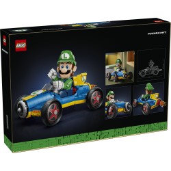 LEGO 72050 Mario Kart: Luigi e Mach 8, Kit per Adulti con Personaggio Nintendo e Auto, Gadget da Collezione, Regalo per Gamer