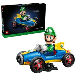 LEGO 72050 Mario Kart: Luigi e Mach 8, Kit per Adulti con Personaggio Nintendo e Auto, Gadget da Collezione, Regalo per Gamer