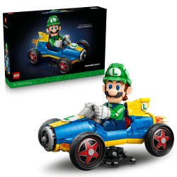 LEGO 72050 Mario Kart: Luigi e Mach 8, Kit per Adulti con Personaggio Nintendo e Auto, Gadget da Collezione, Regalo per Gamer
