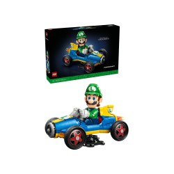 LEGO 72050 Mario Kart: Luigi e Mach 8, Kit per Adulti con Personaggio Nintendo e Auto, Gadget da Collezione, Regalo per Gamer