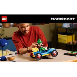 LEGO 72050 Mario Kart: Luigi e Mach 8, Kit per Adulti con Personaggio Nintendo e Auto, Gadget da Collezione, Regalo per Gamer