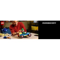 LEGO 72050 Mario Kart: Luigi e Mach 8, Kit per Adulti con Personaggio Nintendo e Auto, Gadget da Collezione, Regalo per Gamer