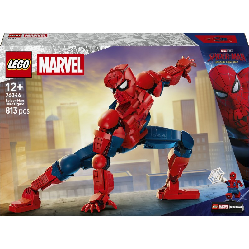 LEGO | Marvel 76346 Personaggio di Spider-Man, Action Figure Giocattolo con Minifigure da Collezione, Regalo per Bambini 12+