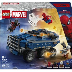 LEGO | Marvel 76349 Spider-Man: Inseguimento del Trasportatore di Detenuti, Macchina Giocattolo, 4 Minifigure, Regalo 8+ Anni
