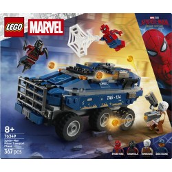 LEGO | Marvel 76349 Spider-Man: Inseguimento del Trasportatore di Detenuti, Macchina Giocattolo, 4 Minifigure, Regalo 8+ Anni