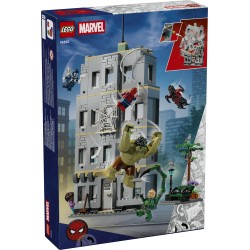 LEGO | Marvel 76350 Scontro Epico: Spider-Man vs. Hulk, Gioco Interattivo con Ufficio, Action Figure, 5 Minifigure, Regalo 8+