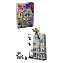 LEGO | Marvel 76350 Scontro Epico: Spider-Man vs. Hulk, Gioco Interattivo con Ufficio, Action Figure, 5 Minifigure, Regalo 8+