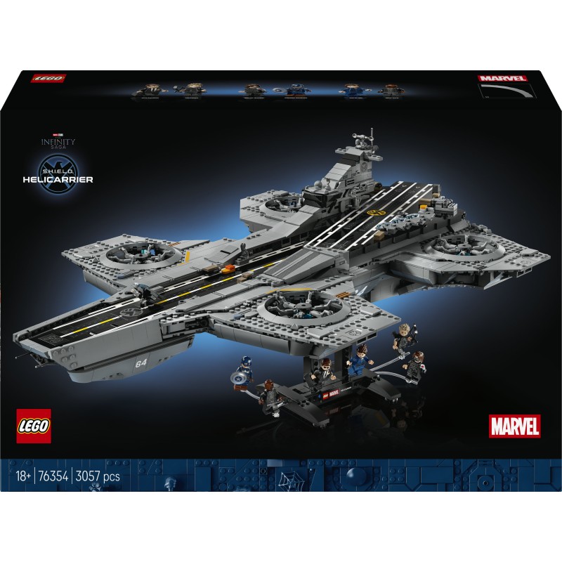 LEGO ǀ Marvel 76354 Elivelivolo S.H.I.E.L.D. - Kit di Modellismo per Adulti con 6 Minifigure, Regalo per i Fan degli Avengers