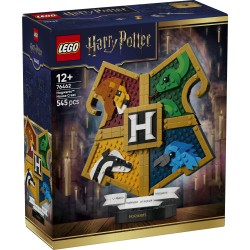 LEGO Harry Potter 76462 Stemma della Casa di Hogwarts, Giocattolo Wall Art 3D con Animali, Regalo di Compleanno per Bambini 12+