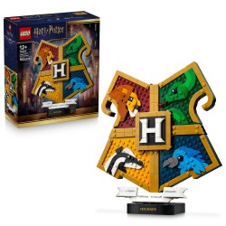 LEGO Harry Potter 76462 Stemma della Casa di Hogwarts, Giocattolo Wall Art 3D con Animali, Regalo di Compleanno per Bambini 12+
